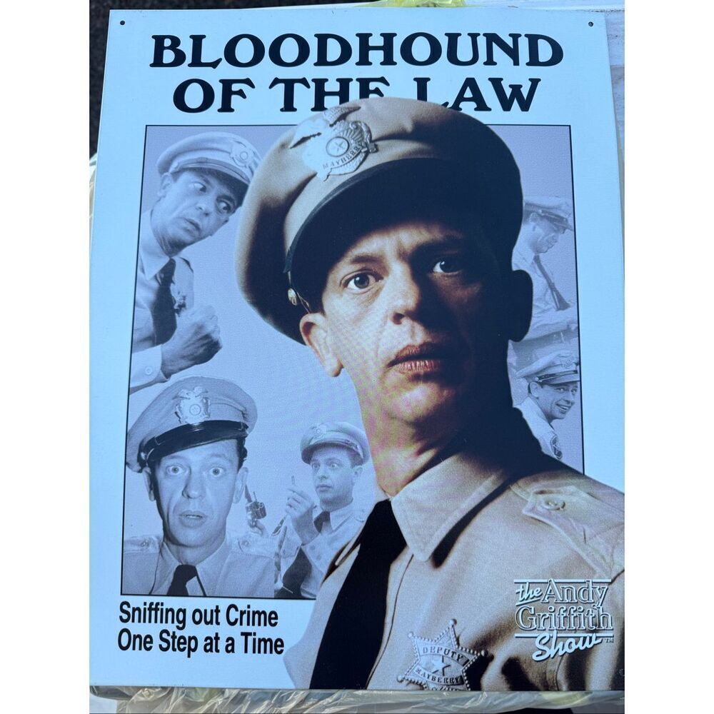Andy Griffith Bloodhound of the Law vintage comedy tv show watch sign hanging wa